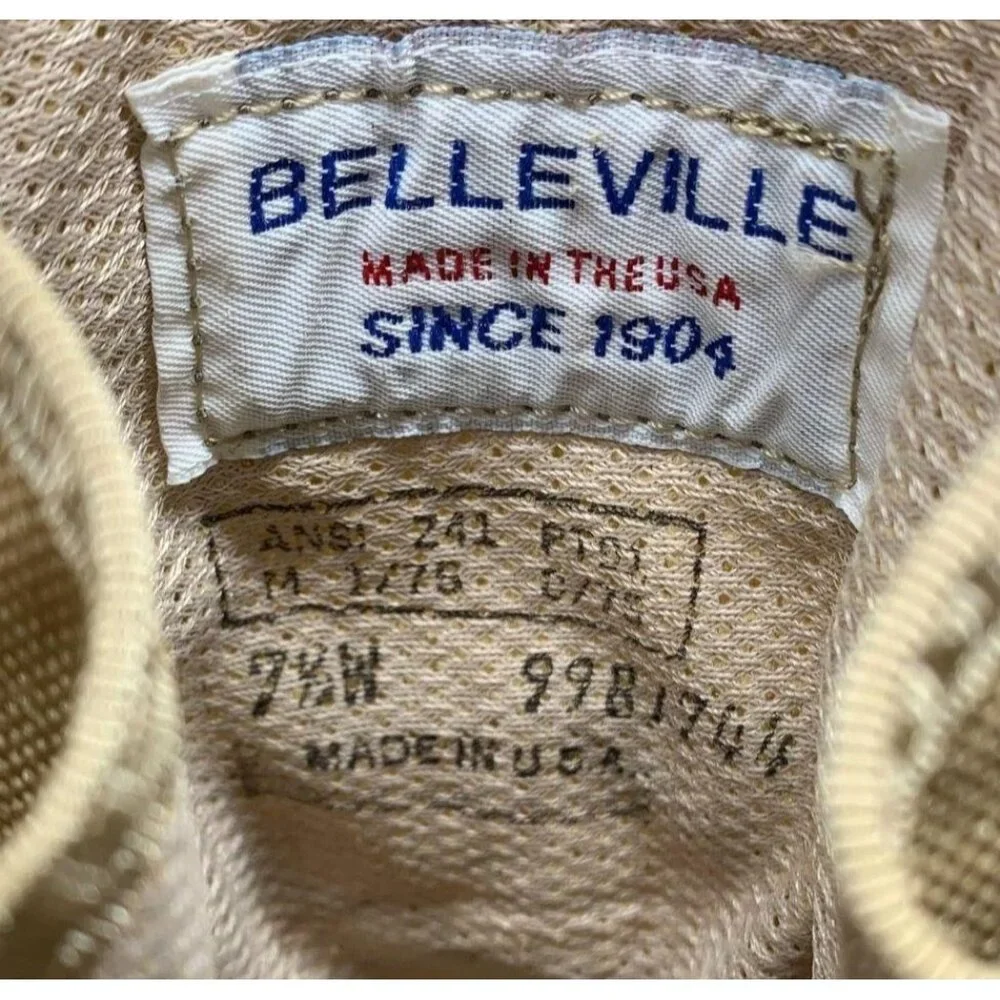 Belleville Beige Leather Steel-Toed Hot Weather Combat Boot Men's Size 7.5W NIB